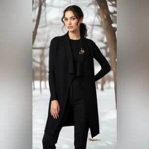 0154 H&M Black Draped Cardigan